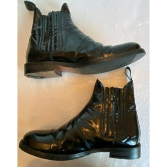 Daryl K Black Patent Leather Chelsea Boots SZ 6 - Picture 6 of 10